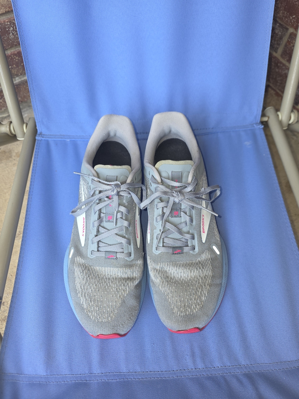 Brooks Women's Gray Running Shoes with Pink Accents